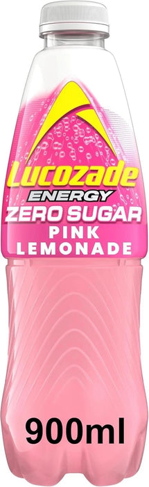 12X900ml Lucozade Energy Zero Sugar Drink Pink Lemonade   BBE 12-25 RRP £25 sale price £10.99