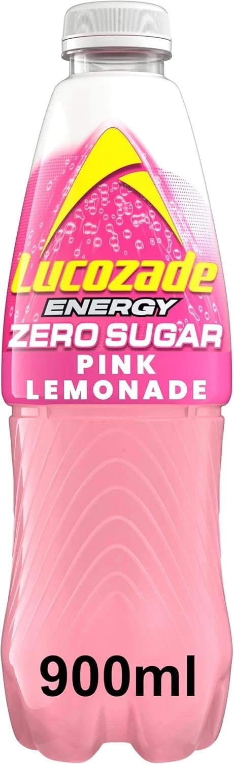 12X900ml Lucozade Energy Zero Sugar Drink Pink Lemonade   BBE 12-25 RRP £25 sale price £10.99