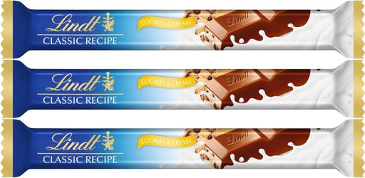 24 X 37g Lindt Classic Recipe Cookies &amp; Cream Treat Bar.   BBE 30-06-25 RRP £29.99 Sale Price £13.99