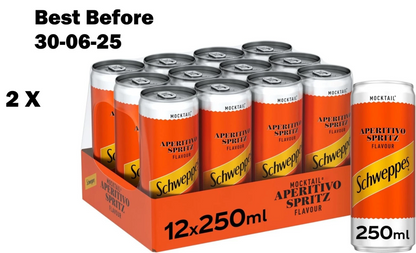 24 X250ml Schweppes Cans Aperitivo Spritz  BBE 06-25 RRP £21 Sale price £5.99