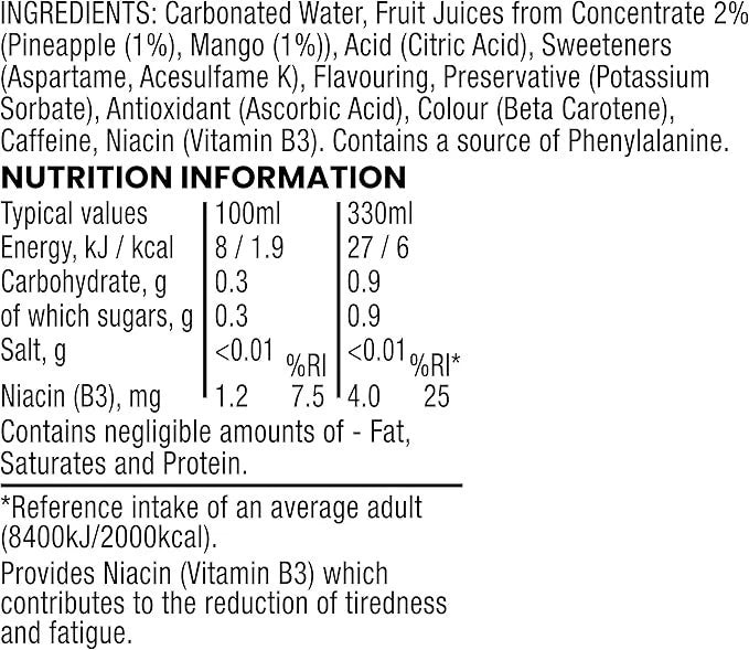 24X330ml Lucozade Energy Zero Sugar Drink Tropical  BBE 05-26 RRP £11 Sale price £7.99