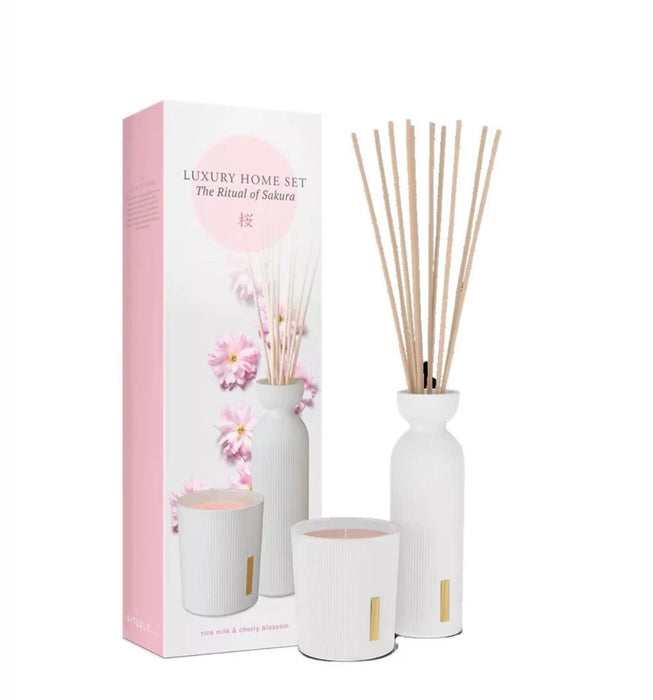 Ritual of Sakura Luxury Home Gift Set - 250ml Diffuser 290g Candle  RRP £49.99 Sale price £29.99