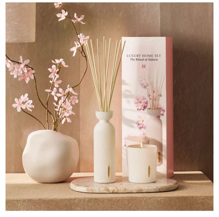 Ritual of Sakura Luxury Home Gift Set - 250ml Diffuser 290g Candle  RRP £49.99 Sale price £29.99