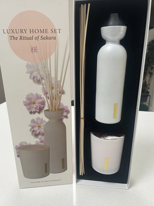 Ritual of Sakura Luxury Home Gift Set - 250ml Diffuser 290g Candle  RRP £49.99 Sale price £29.99