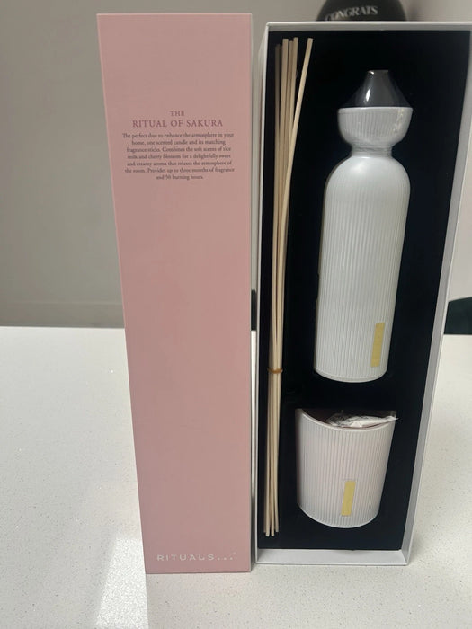 Ritual of Sakura Luxury Home Gift Set - 250ml Diffuser 290g Candle  RRP £49.99 Sale price £29.99