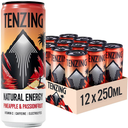 TENZING Natural Energy Pineapple & Passionfruit (12x250ml)