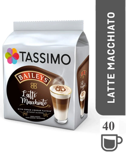 5 X 264g Tassimo Baileys Latte Macchiato Coffee Pods