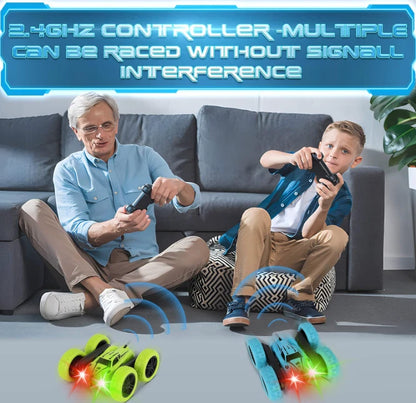 CYM Remote Control Cars, RC Stunt Car, 4WD 2.4 Ghz Remote Control Car with LED