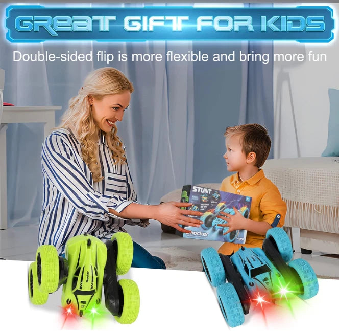 CYM Remote Control Cars, RC Stunt Car, 4WD 2.4 Ghz Remote Control Car with LED