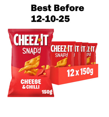 12X150g Cheez-lt Snap'd Cheese Chilli  BBE 12-10-25 RRP £20 Sale price £8.49