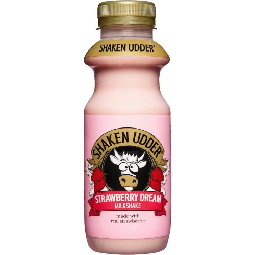 8 X 330ml Shaken Udder Strawberry Dream Milkshake BBE 11-25. RRP £14.99 Sale Price £6