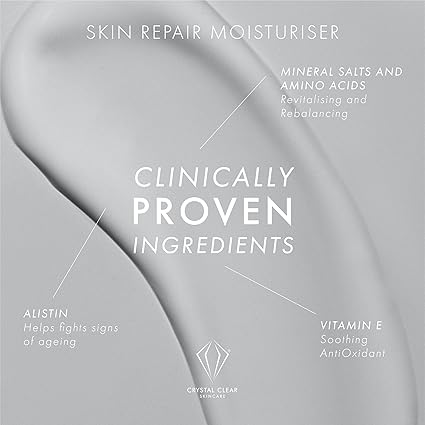 Crystal Clear Skincare Skin Repair Moisturiser - Lightweight for Sensitive Problematic Skin 60ml