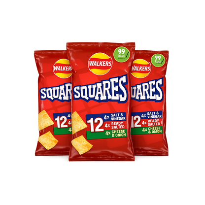 Walkers Squares Variety Multipack Crisps (36x22g)