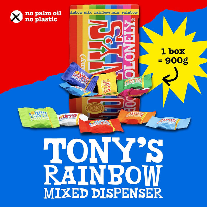 900g Tony's Chocolonely Tiny Tony's Chocolate Gift Box -Mini Chocolate Mix To Share, BBE 02-25 RRP £29.99 Sale Price £16.99
