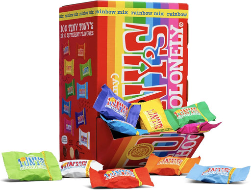 900g Tony's Chocolonely Tiny Tony's Chocolate Gift Box -Mini Chocolate Mix To Share, BBE 02-25 RRP £29.99 Sale Price £16.99