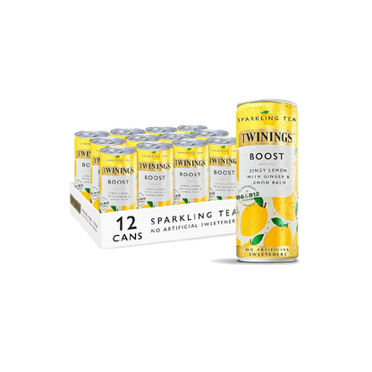 Twinings Boost - Lemon and Ginger Sparkling Tea (12x250ml)