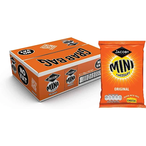 30X45g JACOB'S Mini Cheddars Original Grab Bag  BBE 06-09-25 RRP £23 Sale £11.49