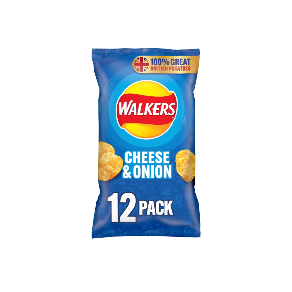 Walkers 12 Pack Cheese & Onion (12x25g)