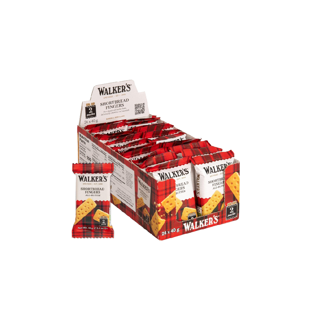 Walker's Shortbread Fingers – Twin Pack Biscuits (24x40g)