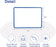 Dry Erase Whiteboard,  Double Sided White Board with Dry Erase whiteboard pens and Eraser for Children or School, Home, Office, Remote Learning (Blue, 30cm*21cm)