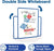 Dry Erase Whiteboard,  Double Sided White Board with Dry Erase whiteboard pens and Eraser for Children or School, Home, Office, Remote Learning (Blue, 30cm*21cm)