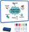 Dry Erase Whiteboard,  Double Sided White Board with Dry Erase whiteboard pens and Eraser for Children or School, Home, Office, Remote Learning (Blue, 30cm*21cm)