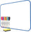 Dry Erase Whiteboard,  Double Sided White Board with Dry Erase whiteboard pens and Eraser for Children or School, Home, Office, Remote Learning (Blue, 30cm*21cm)